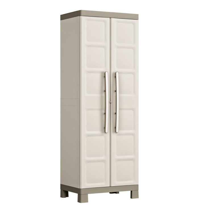 Keter Armoire de rangement polyvalente Excellence Beige et taupe 182cm | Mobilier & Déco