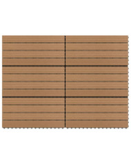 Carreaux de terrasse 6 pcs WPC 60x30 cm 1,08 m² Marron | Mobilier & Déco