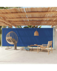 Auvent latéral rétractable de patio 200x600 cm Bleu | Mobilier & Déco
