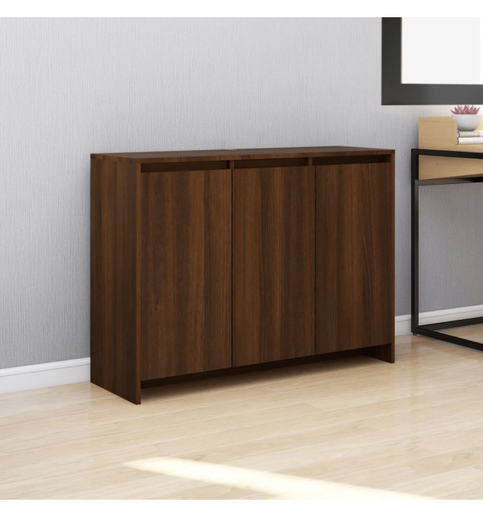 Buffet Chêne marron 102x33x75 cm Bois d'ingénierie | Mobilier & Déco