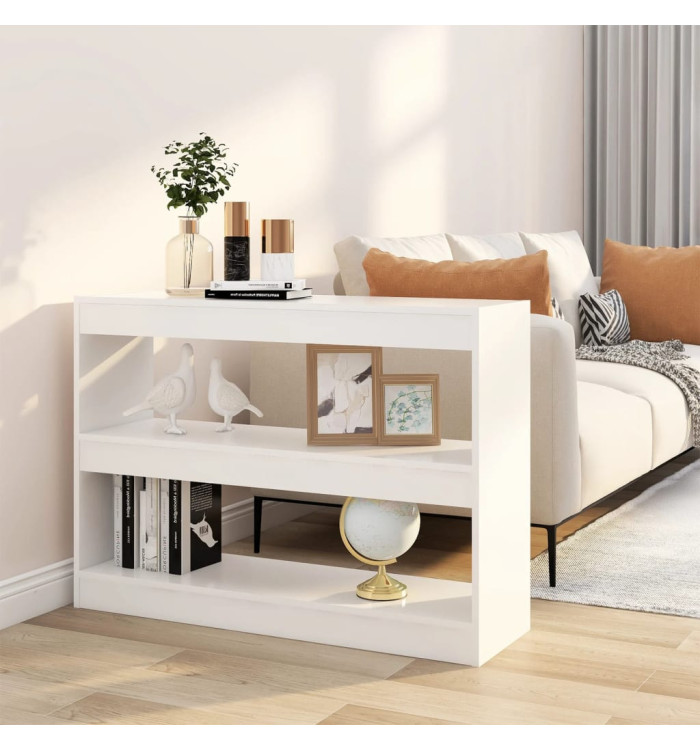 Bibliothèque/Séparateur de pièce Blanc 100x30x72 cm | Mobilier & Déco