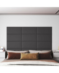 Panneaux muraux 12 pcs Gris 60x30 cm Similicuir 2,16 m² | Mobilier & Déco