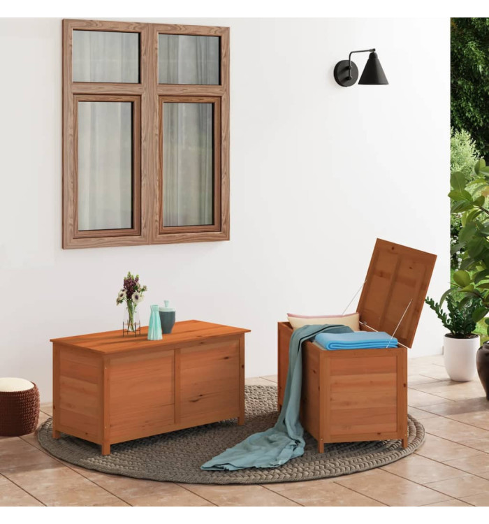 Boîte à coussins d'extérieur Marron 100x50x56 cm Sapin massif | Mobilier & Déco