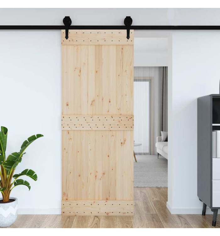 Porte NARVIK 90x210 cm bois massif de pin | Mobilier & Déco