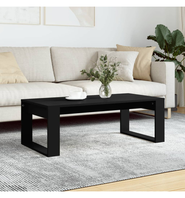 Table basse noir 102x50x35 cm bois d'ingénierie | Mobilier & Déco