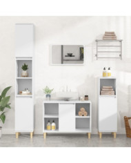 Meuble d'évier blanc 80x33x60 cm bois d'ingénierie | Mobilier & Déco