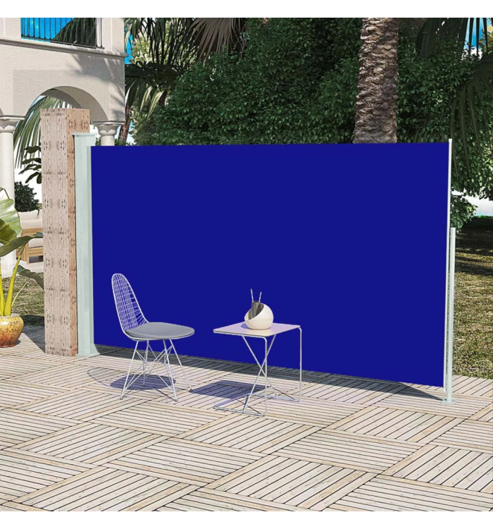 Auvent latéral rétractable de patio 160x300 cm Bleu | Mobilier & Déco