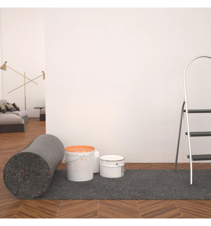 Bâche de protection contre peinture 50 m 280 g/m² Gris | Mobilier & Déco
