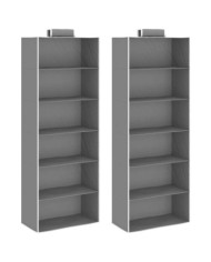 Étagères suspendues de rangement 2 pcs 6 niveaux Tissu | Mobilier & Déco