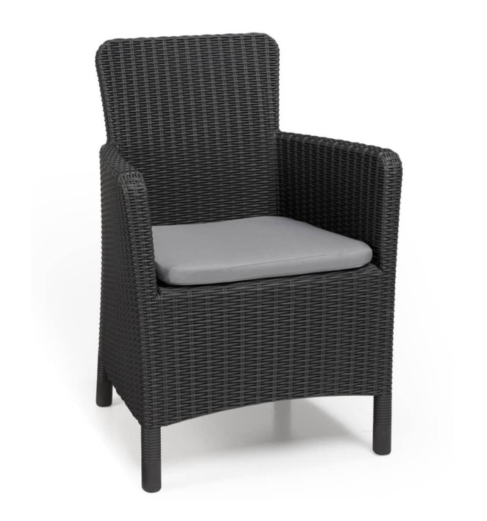 Keter Chaise de salle à manger de jardin Trenton Graphite | Mobilier & Déco
