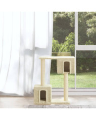 Arbre à chat avec griffoirs en sisal Crème 60 cm | Mobilier & Déco