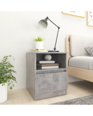Table de chevet Gris béton 40x40x50 cm Aggloméré | Mobilier & Déco