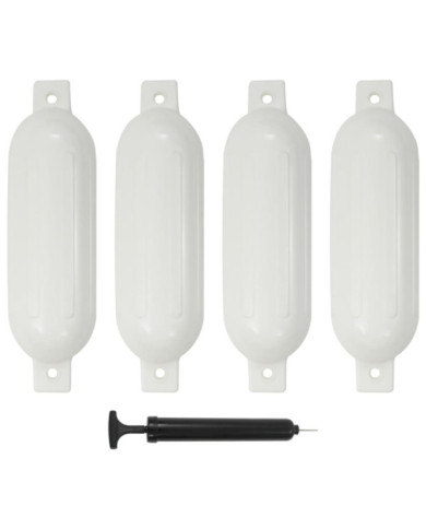 Pare-choc de bateau 4 pcs blanc 51x14 cm PVC | Mobilier & Déco