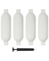 Pare-choc de bateau 4 pcs blanc 51x14 cm PVC | Mobilier & Déco