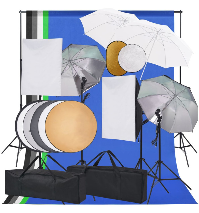 Kit de studio photo boîte à lumière toile de fond et réflecteur | Mobilier & Déco