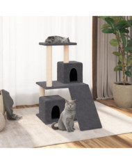 Arbre à chat avec griffoirs en sisal Gris foncé 82 cm | Mobilier & Déco