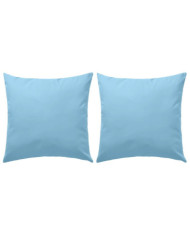 Oreiller d'extérieur lot de 2 45 x 45 cm Bleu clair | Mobilier & Déco