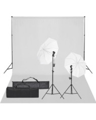 Kit de studio photo avec éclairage et toile de fond | Mobilier & Déco