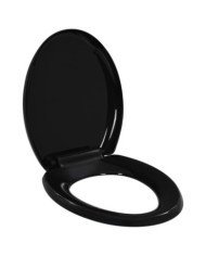 Abattant WC à fermeture en douceur Libération rapide Noir | Mobilier & Déco