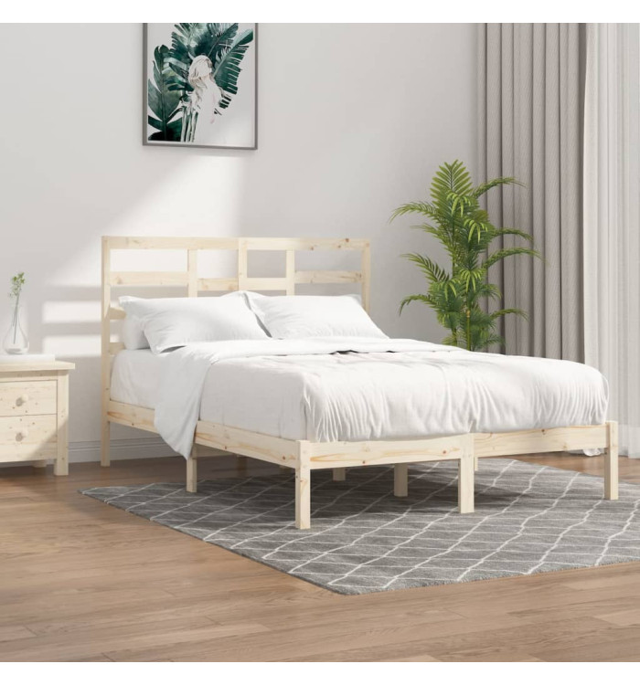 Cadre de lit sans matelas bois massif 140x200 cm | Mobilier & Déco