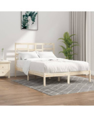 Cadre de lit sans matelas bois massif 140x200 cm | Mobilier & Déco