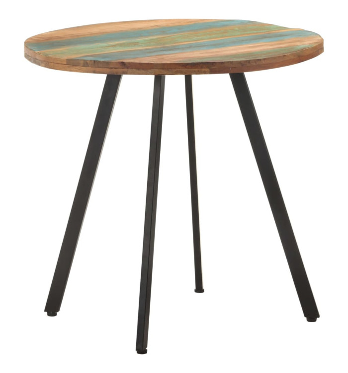 Table de salle à manger 80 cm Bois de récupération massif | Mobilier & Déco