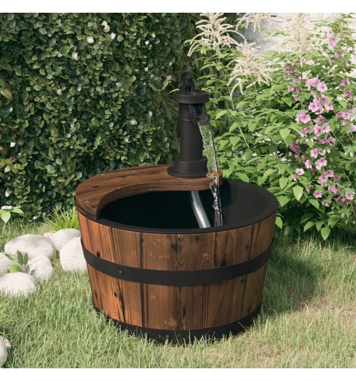 Fontaine à eau avec pompe 28x28x34,5 cm Bois de sapin massif | Mobilier & Déco