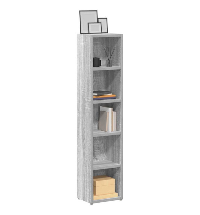 Armoires à CD 2 pcs Sonoma gris 21x16x93,5 cm Bois d'ingénierie | Mobilier & Déco