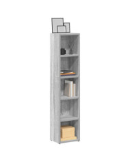 Armoires à CD 2 pcs Sonoma gris 21x16x93,5 cm Bois d'ingénierie | Mobilier & Déco