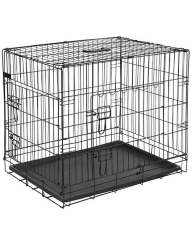 @Pet Caisse de transport pour chien 92,5x57,5x64 cm Métal Noir | Mobilier & Déco