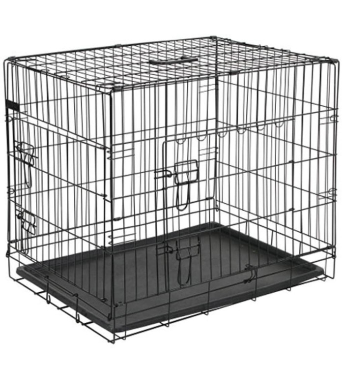 @Pet Caisse de transport pour chien 92,5x57,5x64 cm Métal Noir | Mobilier & Déco