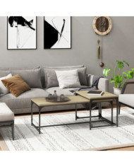 Tables basses 2 pcs Chêne sonoma Bois d'ingénierie | Mobilier & Déco