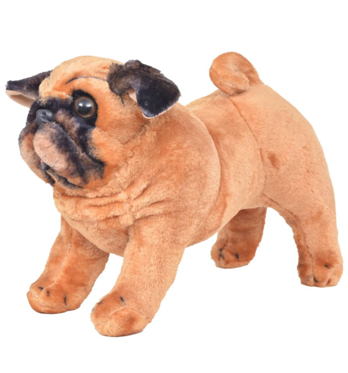 Jouet en peluche Chien de race Pug Marron clair XXL | Mobilier & Déco