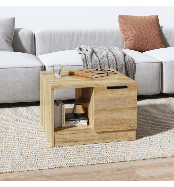 Table basse chêne sonoma 50x50x36 cm bois d'ingénierie | Mobilier & Déco
