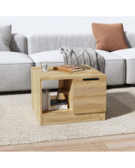 Table basse chêne sonoma 50x50x36 cm bois d'ingénierie | Mobilier & Déco