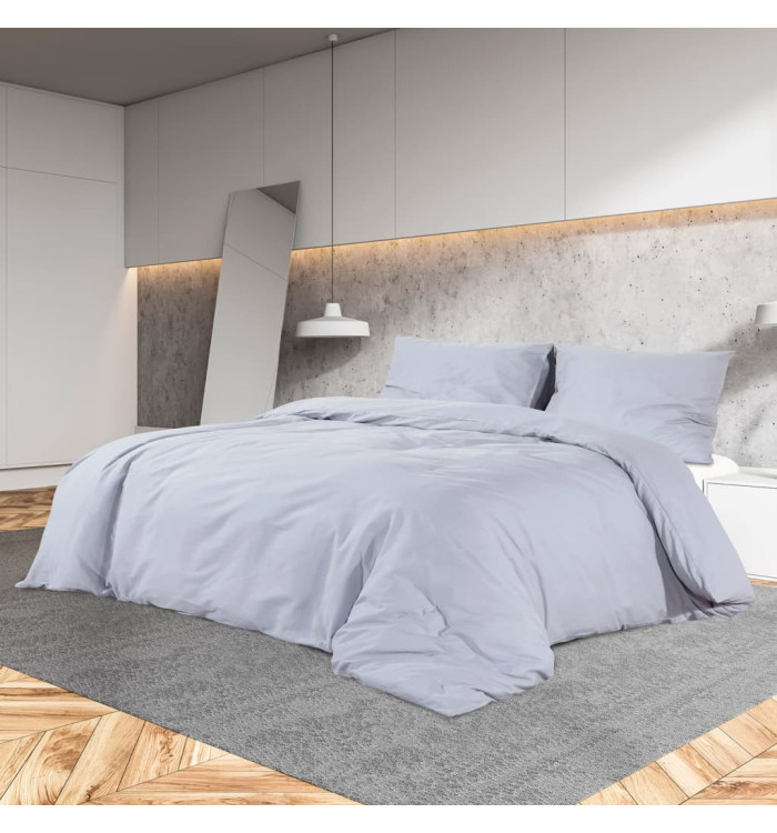 Ensemble de housse de couette Gris 200x200 cm Coton | Mobilier & Déco