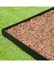 Nature Bordures de jardin 3 pcs 91,4x10,2 cm noir | Mobilier & Déco