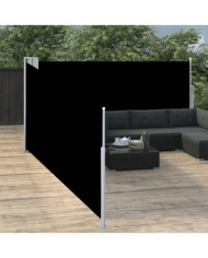 Auvent latéral rétractable Noir 100 x 1000 cm | Mobilier & Déco