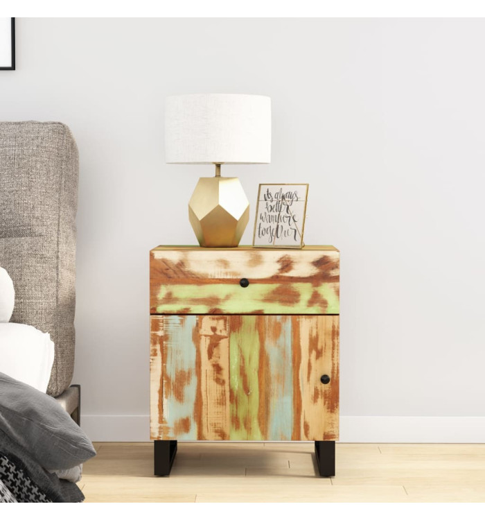 Table de chevet 50x33x60cm Bois de récupération et d'ingénierie | Mobilier & Déco