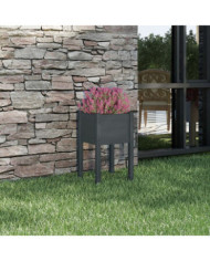 Jardinière d'extérieur Gris 40x40x70 cm Bois de pin massif | Mobilier & Déco