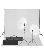 Kit de studio photo avec éclairage et toile de fond | Mobilier & Déco