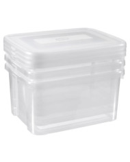 Curver Ensemble de boîtes de rangement Handy 3x25L Transparent | Mobilier & Déco