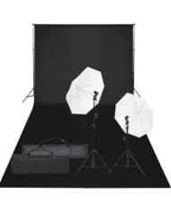 Kit de studio photo avec éclairage et toile de fond | Mobilier & Déco
