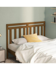 Tête de lit Marron miel 141x4x100 cm Bois massif de pin | Mobilier & Déco