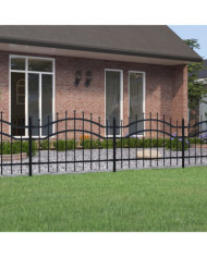 Clôture de jardin avec sommet de lance Noir 115 cm | Mobilier & Déco