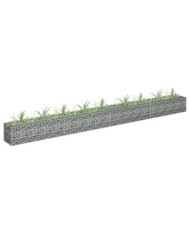 Lit surélevé à gabion Acier galvanisé 360x30x30 cm | Mobilier & Déco