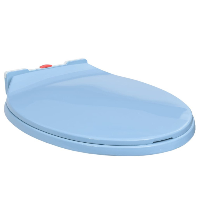 Siège de toilette à fermeture en douceur Bleu Ovale | Mobilier & Déco