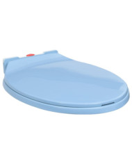 Siège de toilette à fermeture en douceur Bleu Ovale | Mobilier & Déco