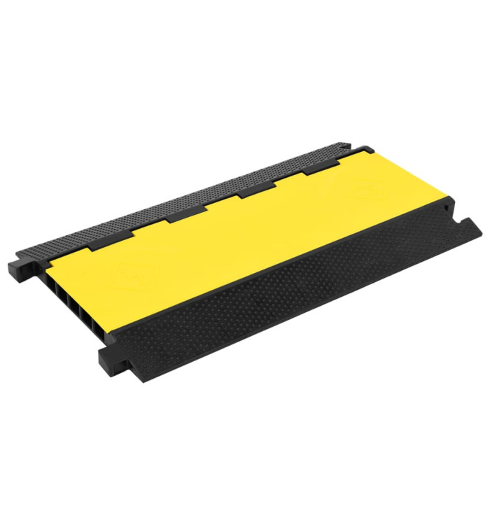 Rampe de protection de câble avec 5 canaux 90 cm caoutchouc | Mobilier & Déco