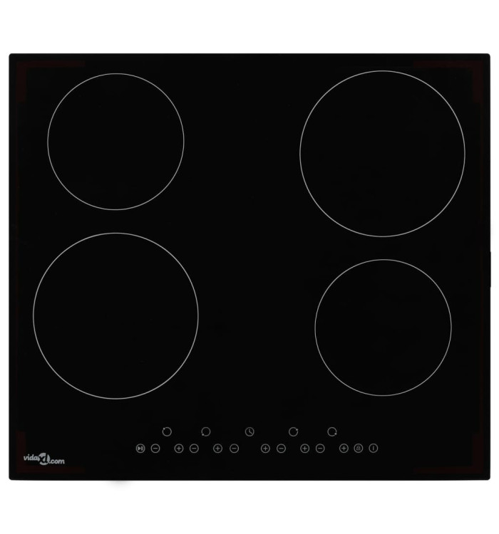Plaque de cuisson Céramique 4 brûleurs Contrôle tactile 6000 W | Mobilier & Déco